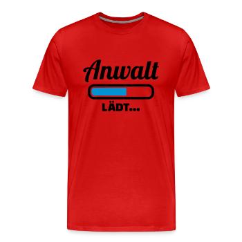Anwalt - Männer Premium Bio T-Shirt - Rot - Vorne - Damien (186cm)