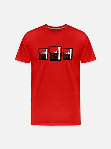 3 Drinks - T-shirt bio Premium Homme - rouge