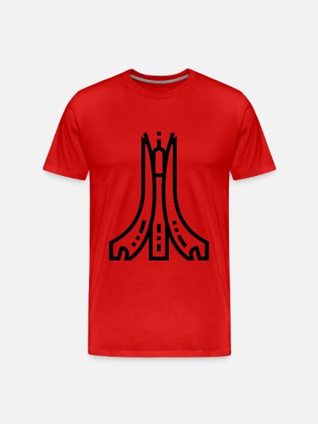 Algerian Monument - Men's Premium Organic T-Shirt - red