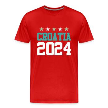 Circuits Croatie 2024 - T-shirt bio Premium Homme - rouge - Devant - Damien (186cm)