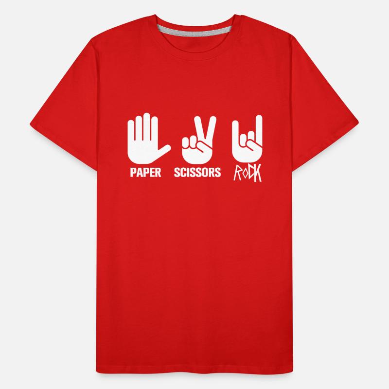 ciseaux de papier de roche T-shirt bio Premium Homme