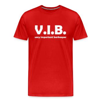 barkeeper - Männer Premium Bio T-Shirt - Rot - Vorne - Damien (186cm)