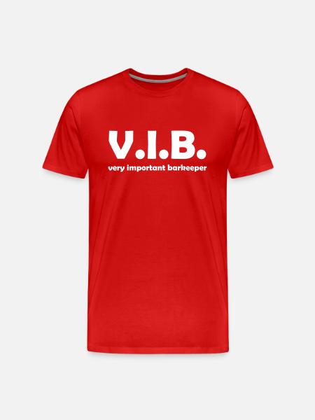 barkeeper - Männer Premium Bio T-Shirt - Rot