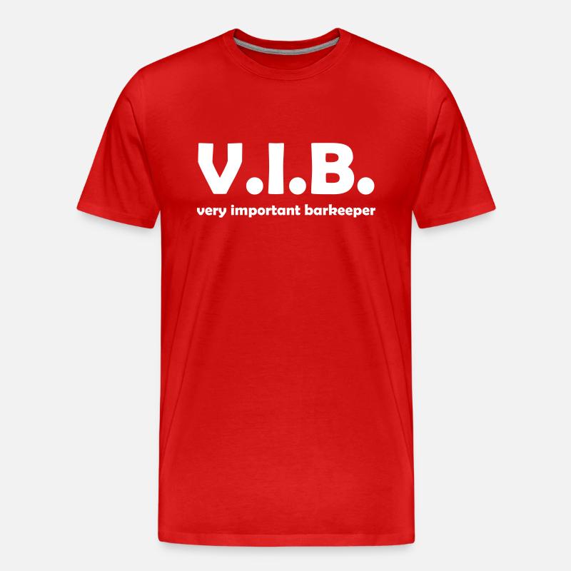 barkeeper - Männer Premium Bio T-Shirt - Rot