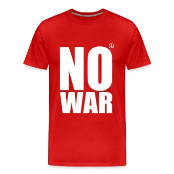 No war - T-shirt bio Premium Homme - rouge - Devant - Damien (186cm)