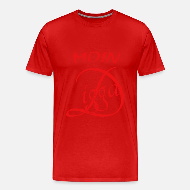 Moin Digga - Männer Premium Bio T-Shirt - Rot