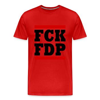 Fck fdp - T-shirt bio Premium Homme - rouge - Devant - Damien (186cm)