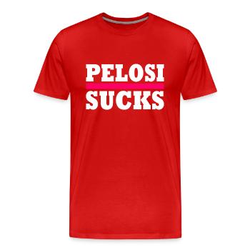 Nancy pelosi sucks - Männer Premium Bio T-Shirt - Rot - Vorne - Damien (186cm)