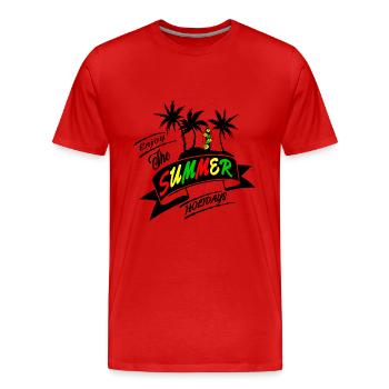 reggae summer - Men's Premium Organic T-Shirt - red - Front - Damien (186cm)