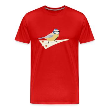 Blaumeise Papierflieger - Männer Premium Bio T-Shirt - Rot - Vorne - Damien (186cm)