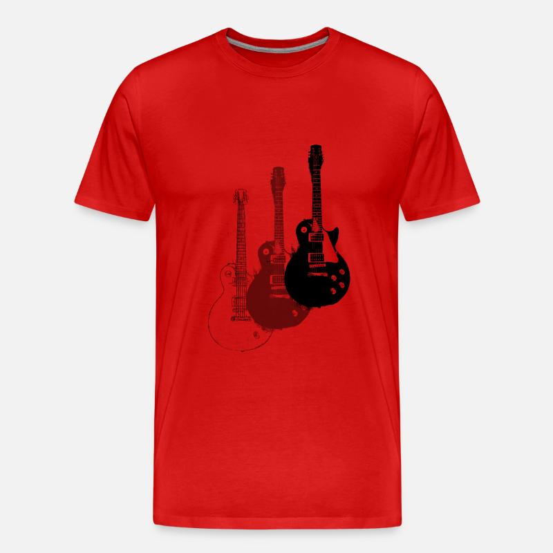 E Gitarren - Männer Premium Bio T-Shirt - Rot