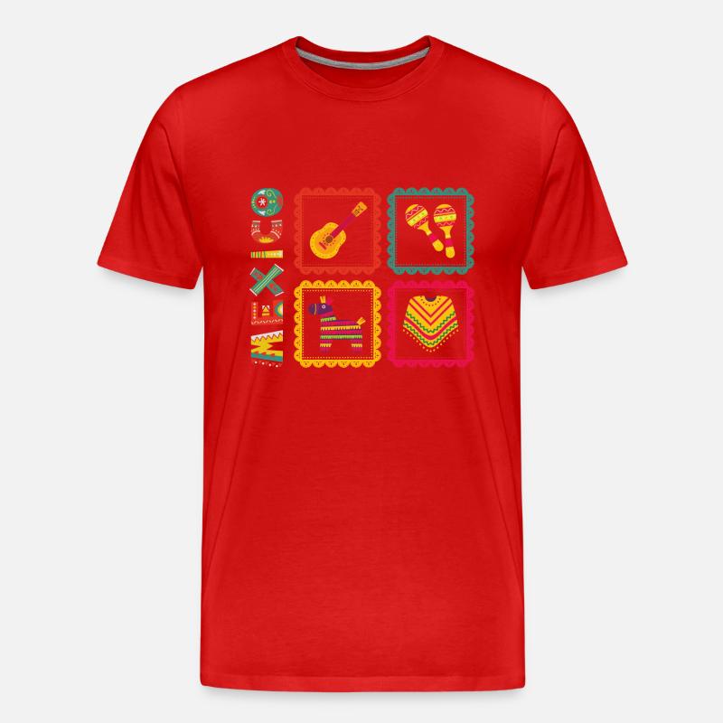mexico - Männer Premium Bio T-Shirt - Rot