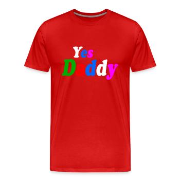 Yes daddy - T-shirt bio Premium Homme - rouge - Devant - Damien (186cm)