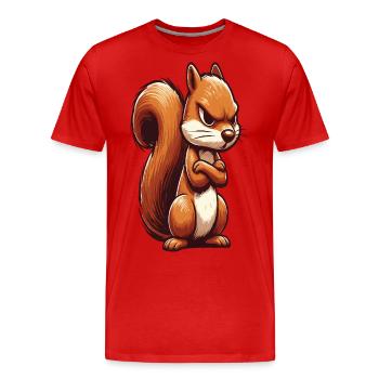 Écureuil Écureuil Écureuil Amoureux des rongeurs - T-shirt bio Premium Homme - rouge - Devant - Damien (186cm)