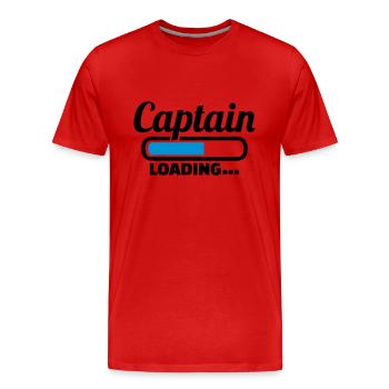 Captain - Men's Premium Organic T-Shirt - red - Front - Damien (186cm)