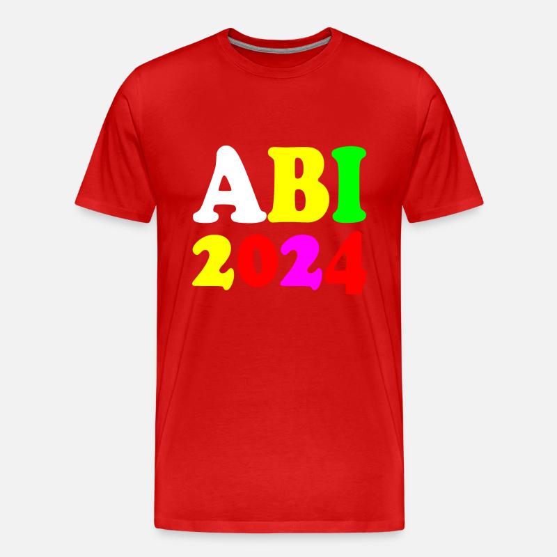 Abi 2024 - Männer Premium Bio T-Shirt - Rot
