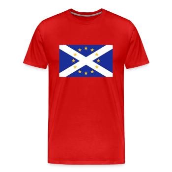 Scotland in the EU - Men's Premium Organic T-Shirt - red - Front - Damien (186cm)
