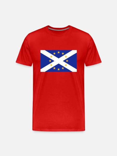 Scotland in the EU - Men's Premium Organic T-Shirt - red