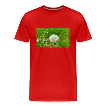 Dandelion - Men's Premium Organic T-Shirt - red - Front - Damien (186cm)