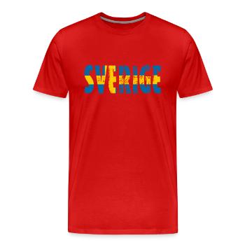 Schweden - Männer Premium Bio T-Shirt - Rot - Vorne - Damien (186cm)