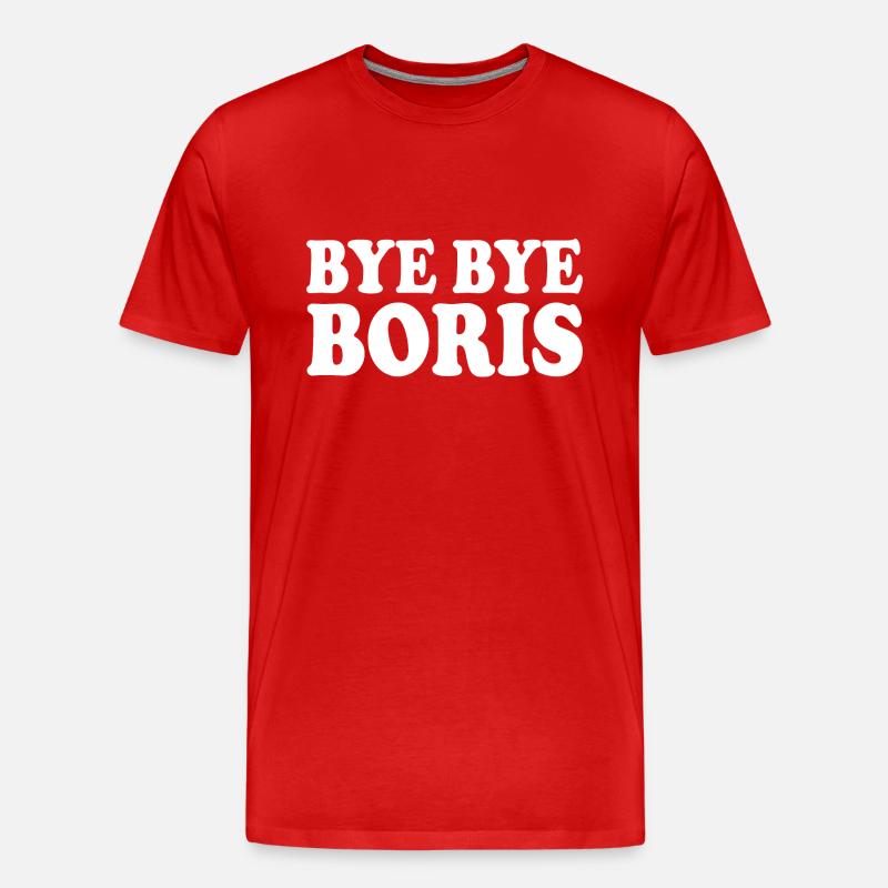 Bye bye boris - Männer Premium Bio T-Shirt - Rot