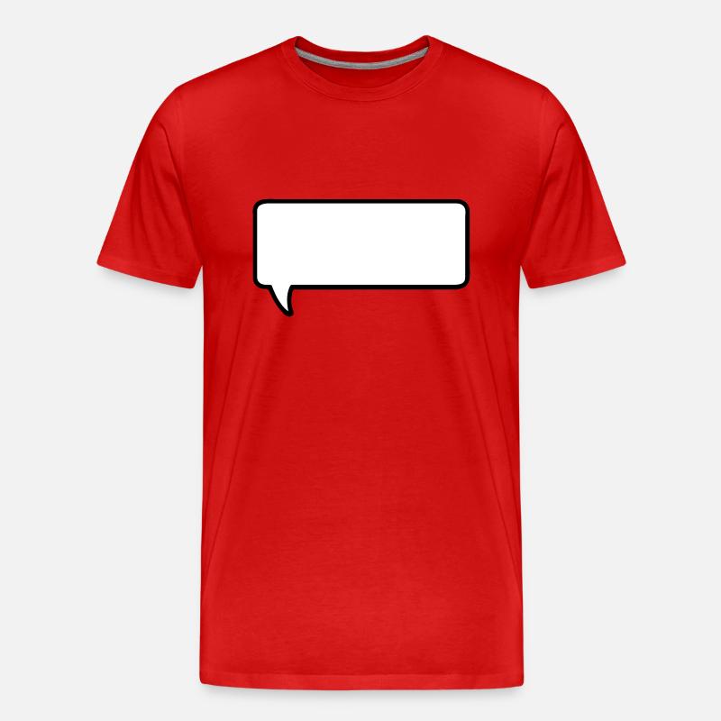sprechblase mit deinem text - Männer Premium Bio T-Shirt - Rot
