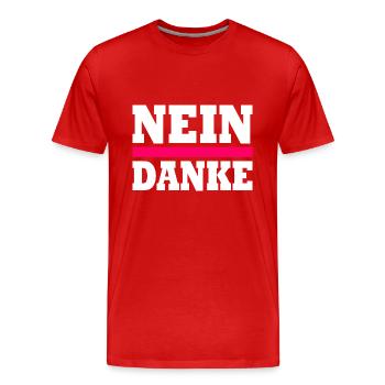 Nein danke - Männer Premium Bio T-Shirt - Rot - Vorne - Damien (186cm)