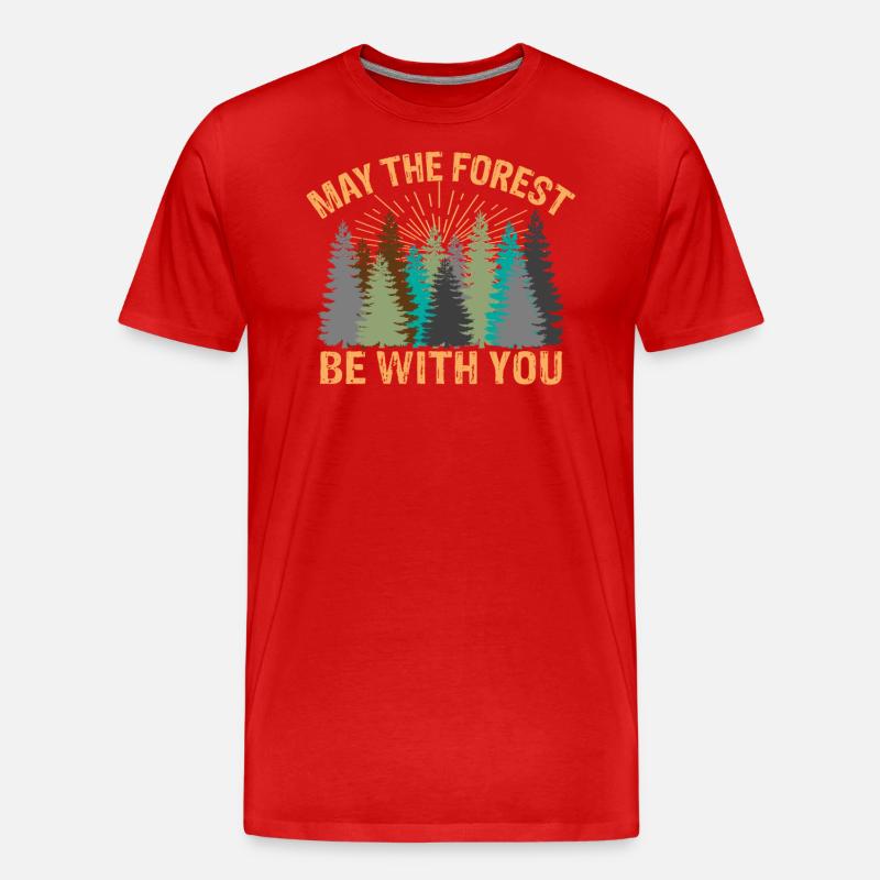 May the forest - Männer Premium Bio T-Shirt - Rot