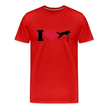 Agility - Männer Premium Bio T-Shirt - Rot - Vorne - Damien (186cm)