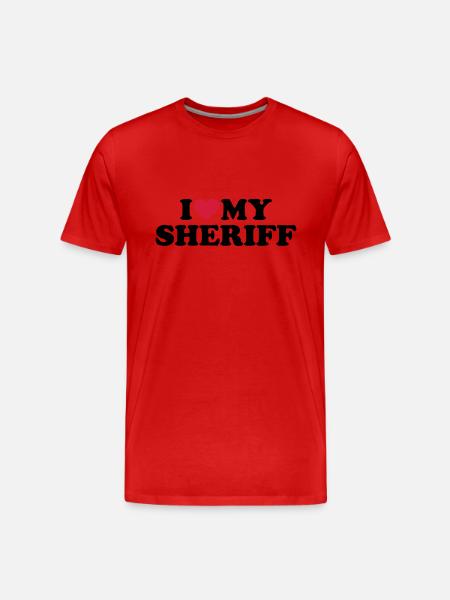 Sheriff - Männer Premium Bio T-Shirt - Rot