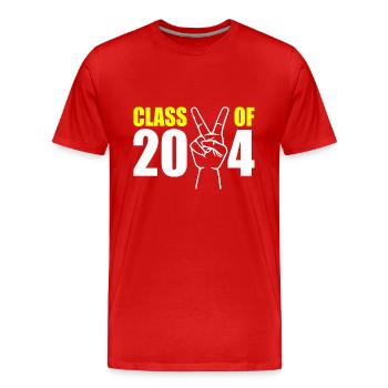 Class of 2024 - Men's Premium Organic T-Shirt - red - Front - Damien (186cm)
