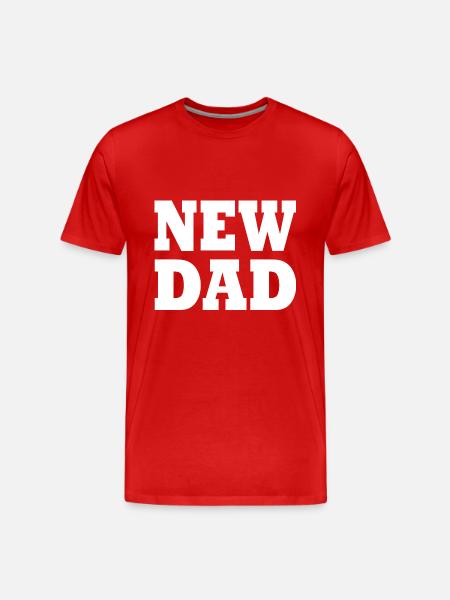 New dad - Herre Premium T-shirt økologisk - rød