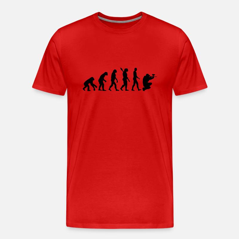 Paintball evolution - Men's Premium Organic T-Shirt - red