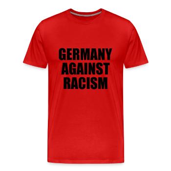 L’Allemagne contre la droite - T-shirt bio Premium Homme - rouge - Devant - Damien (186cm)