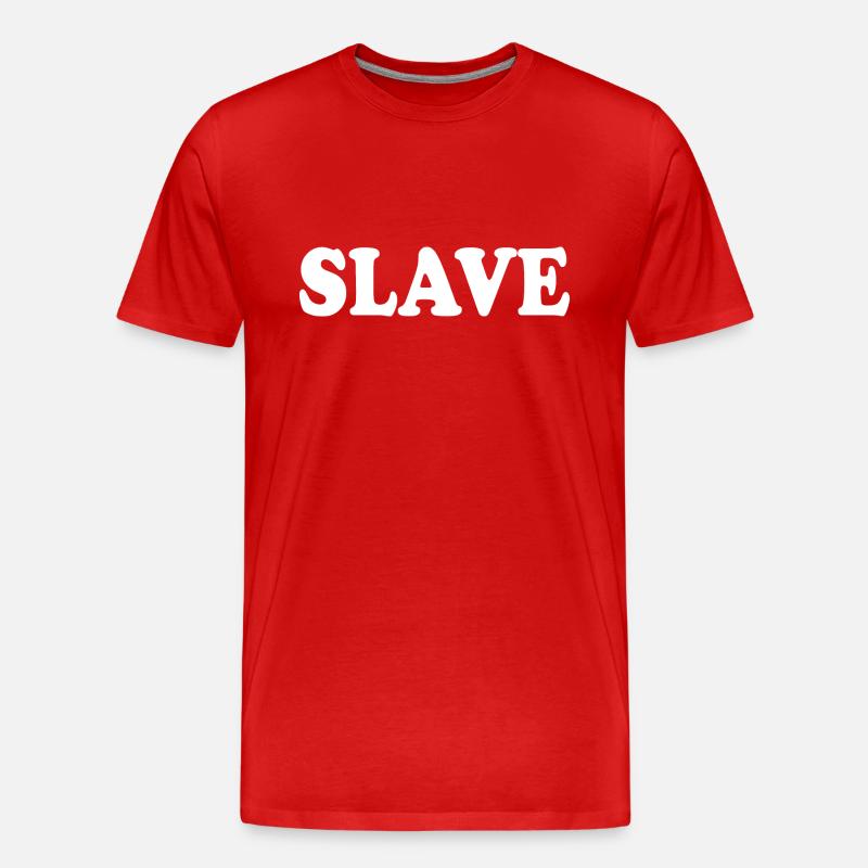 Slave - Männer Premium Bio T-Shirt - Rot