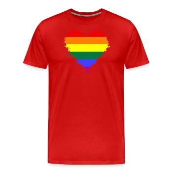 LGBT - Männer Premium Bio T-Shirt - Rot - Vorne - Damien (186cm)