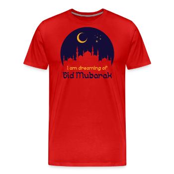 Eid Mubarak Halbmond Islam Ramadan - Männer Premium Bio T-Shirt - Rot - Vorne - Damien (186cm)