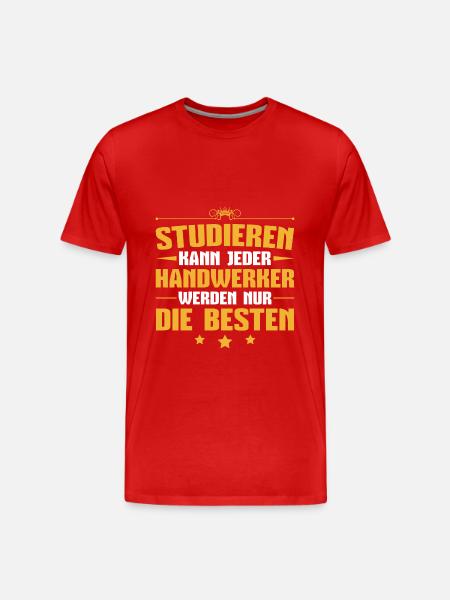 Handwerk Meister Handwerker Geschenk - Männer Premium Bio T-Shirt - Rot