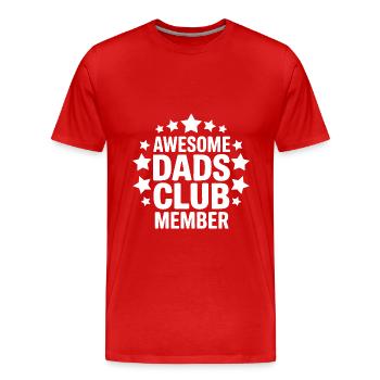 Awesome Dads Club Member of the Dads' Club - Men's Premium Organic T-Shirt - red - Front - Damien (186cm)