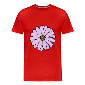 Blume pastell Blume Blumen pastell Blumen flieder - Männer Premium Bio T-Shirt - Rot - Vorne - Damien (186cm)