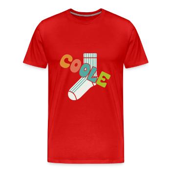Chaussette cool - design motivant amusant - T-shirt bio Premium Homme - rouge - Devant - Damien (186cm)
