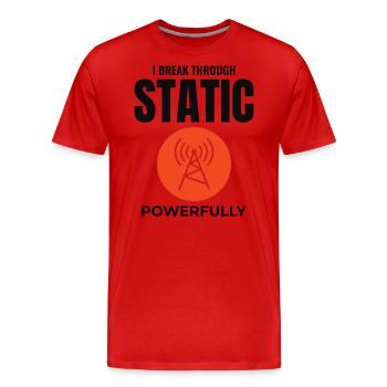 Opérateur radio amateur Fréquence des ondes radio - T-shirt bio Premium Homme - rouge - Devant - Damien (186cm)