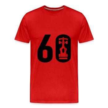 60 Formula Motorsport - Men's Premium Organic T-Shirt - red - Front - Damien (186cm)
