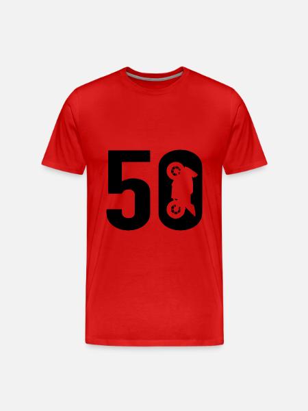 50 Biker Motorcycle 50 - Men's Premium Organic T-Shirt - red