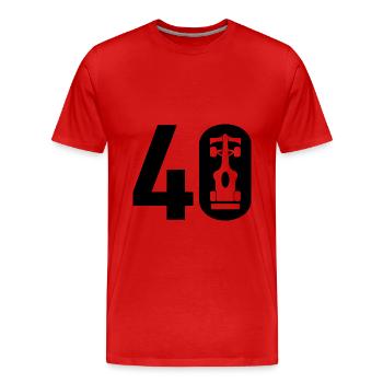 40 Formula Motorsport - Men's Premium Organic T-Shirt - red - Front - Damien (186cm)