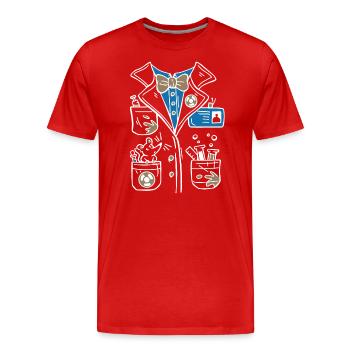 MTLA Labor kittel, laborantin - Männer Premium Bio T-Shirt - Rot - Vorne - Damien (186cm)