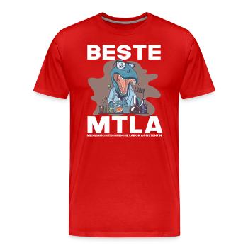 Beste MTLA, Labor assistentin - Männer Premium Bio T-Shirt - Rot - Vorne - Damien (186cm)