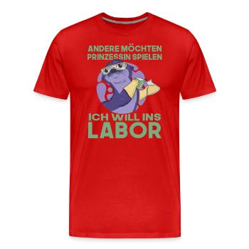 Andere möchten Prinzessin spielen mtla design - Männer Premium Bio T-Shirt - Rot - Vorne - Damien (186cm)