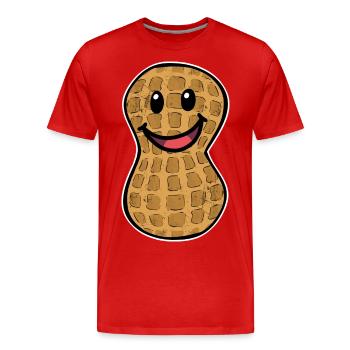 Cacahuète Noix Cacahuètes Enfants Bébé Cadeau Heureux - T-shirt bio Premium Homme - rouge - Devant - Damien (186cm)