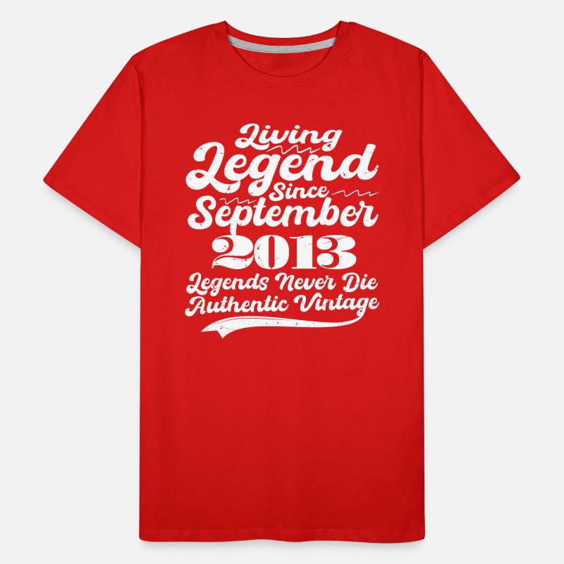 Once upon a time there was a legend. September 2013 Birth Men's Premium Organic T-Shirt
